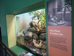 London Zoo snake enclosure with Harry Potter plaque