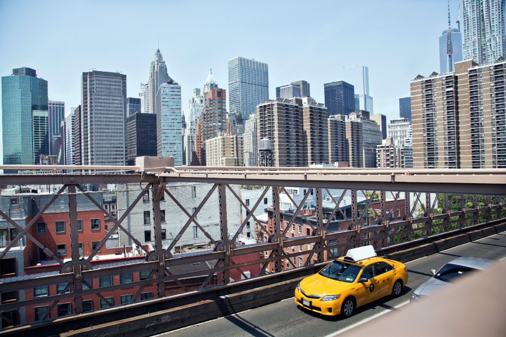 Żółta taksówka w Nowym Jorku