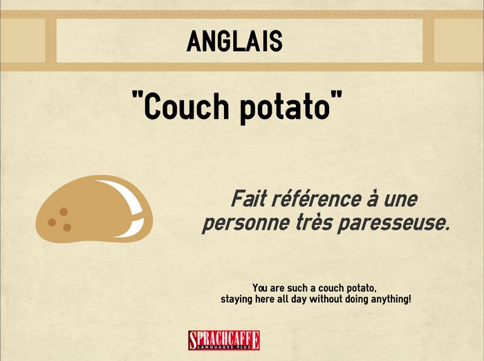 Couch potato - Expression anglaise