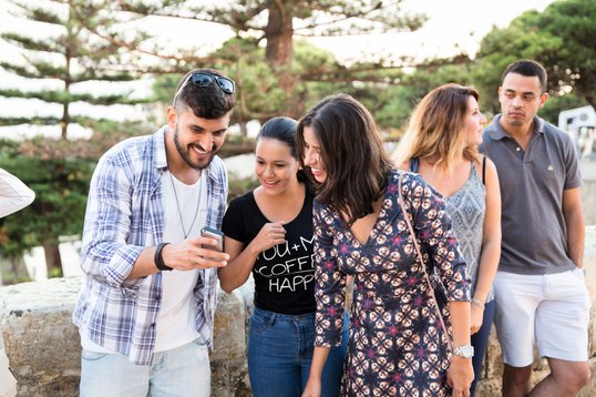 young adults enjoying malta