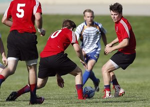 Rugby-Spieler in Aktion