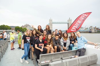 Groepsfoto van Sprachcaffe studenten in Londen