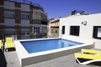Piscine sur le toit, hôtel Ítaca - Séjour espagnol à Malaga