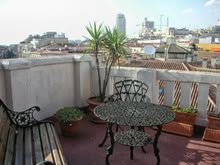 Terrasse de l'école de langue à Madrid