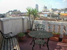 Terrasse de l'école de langue à Madrid