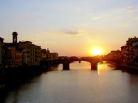 sprachcaffe italian language school florence bridge sunset river