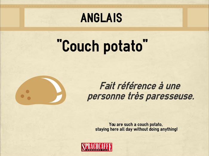 Couch potato - Expression anglaise Couch potato - Expression anglaise