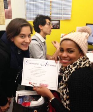 Angolai diák a New York-i nyelviskolában