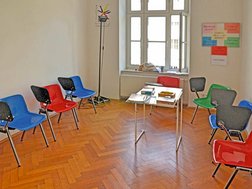 Salle de classe pour les cours d'allemand