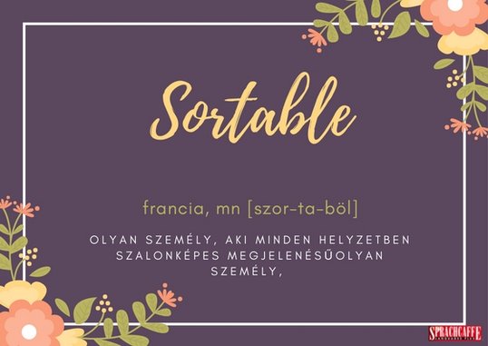 Francia: sortable