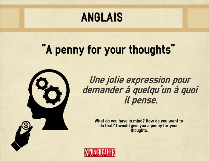 A penny for your thoughts - Expression anglaise