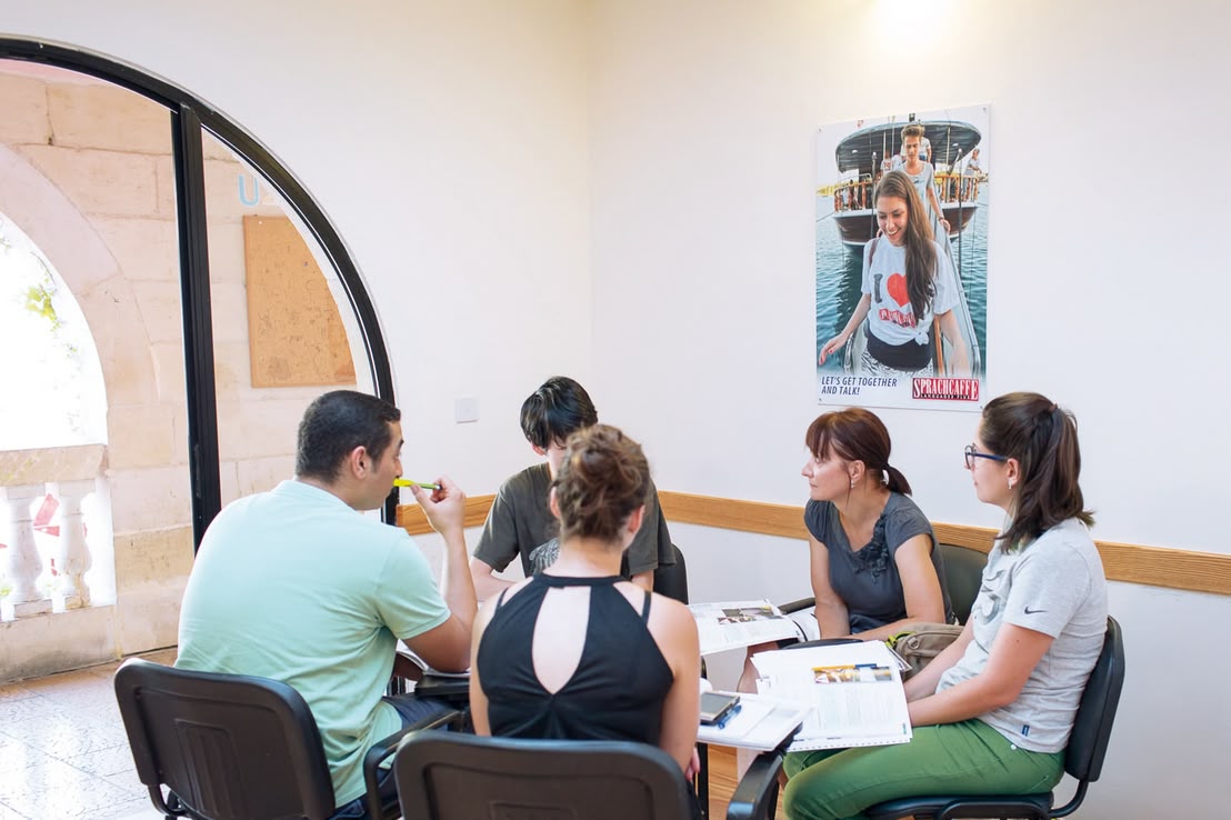 Gruppenarbeit im Sprachkurs