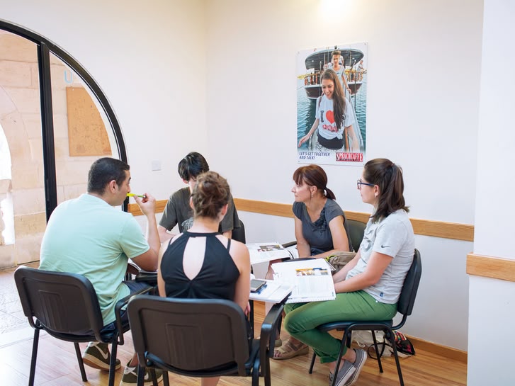 Gruppenarbeit im Sprachkurs