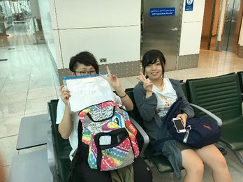 マルタ夏休みジュニア留学　ドバイ空港