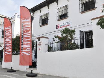 Entrée de l'école Sprachcaffe à Malaga