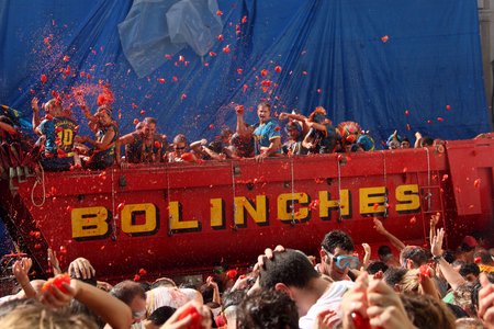 Celebration tomatina espagne