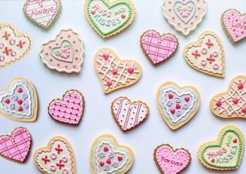 Galletas de corazón para San Valentín