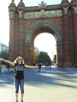 Jennifer pendant son séjour espagnol à Barcelone