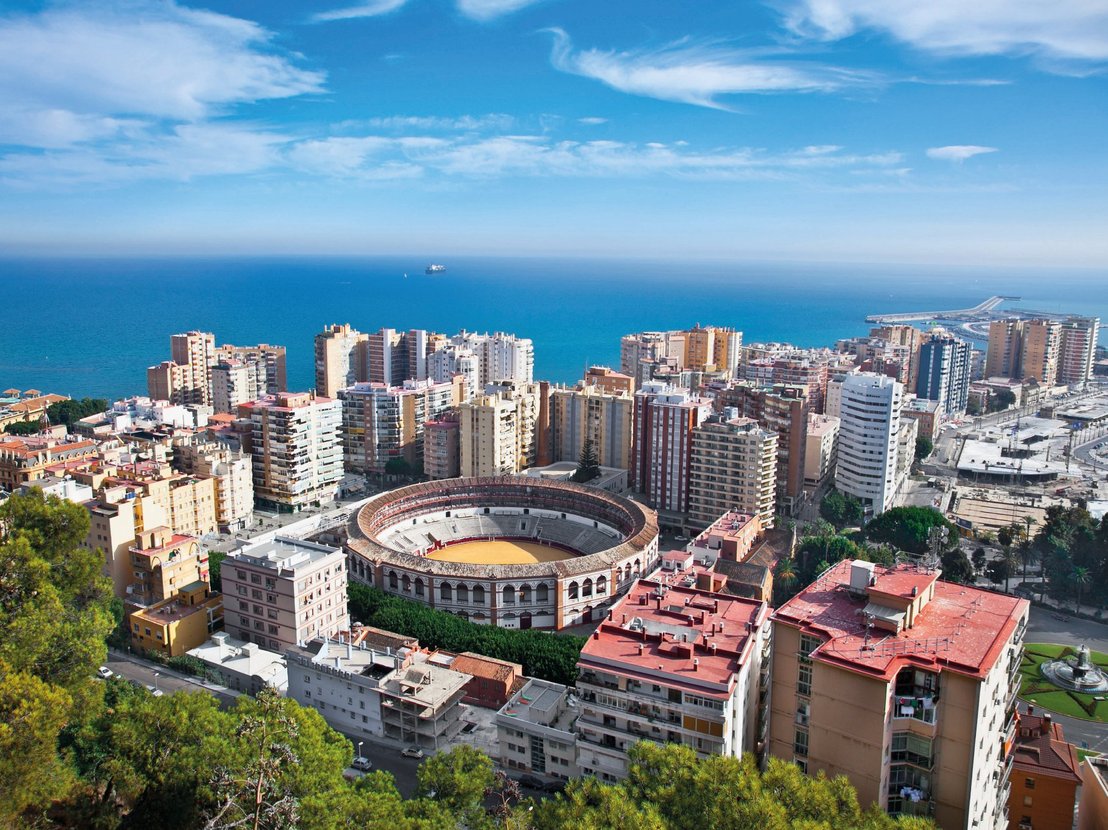 So sieht Málaga von oben aus.