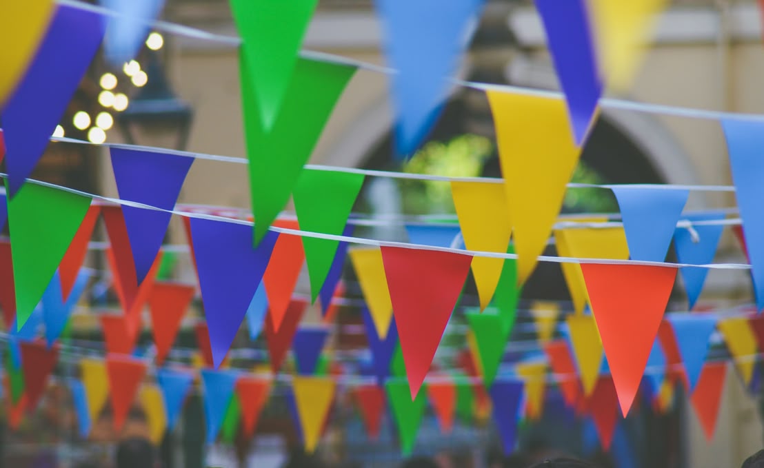 Streets are colourfully decorated during carnival Streets are colourfully decorated during carnival