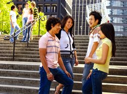 Estudantes da escola em Vancouver