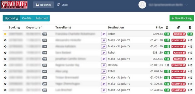 Portal de socios de Sprachcaffe Colaboraciones de idiomas