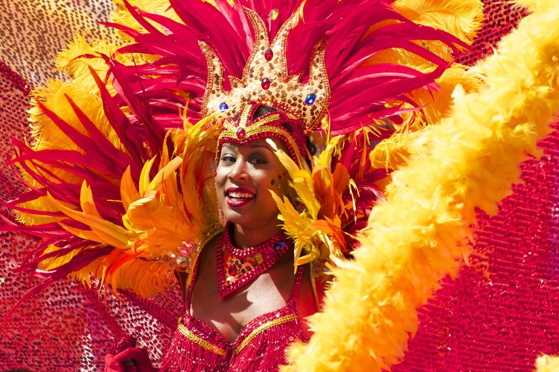 Pompous costumes are not a rarity on the streets of Brazil.