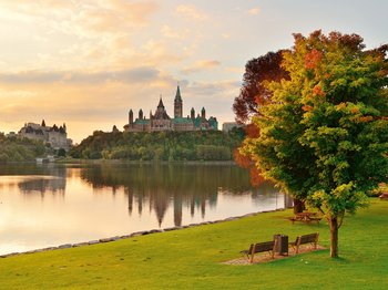 Ottawa City in the autumn twilight