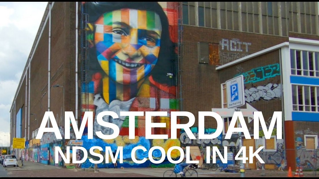 [4K] Virtual Tour of NDSM, Amsterdam 4K - Hipster Bars, Art Space & City Beach
