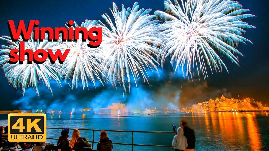[4K] Grand Finale Malta International Fireworks Festival 2020