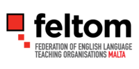 Obraz przedstawia logo FELTOM (Federation of English Language Teaching Organisations Malta)